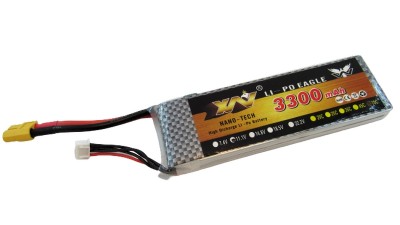 Акумулятор квадрокоптера LiPo 11.1V 70C 3300mah 3S XT60 207г 135*43*18.5мм (16023)