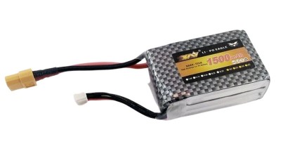 Акумулятор квадрокоптера LiPo 11.1V 70C 1500mah 3S XT60 146г 65*43*24мм (16024)