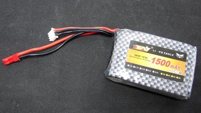 Акумулятор квадрокоптера LiPo 7.4V 70C 1500mah 2S JST 98г 65*43*16мм (16026)