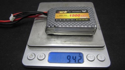 Акумулятор квадрокоптера LiPo 7.4V 70C 1500mah 2S JST 98г 65*43*16мм (16026)