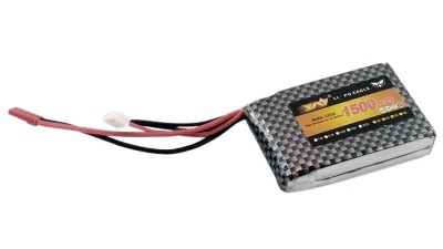 Акумулятор квадрокоптера LiPo 7.4V 70C 1500mah 2S JST 98г 65*43*16мм (16026)