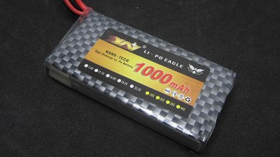 Акумулятор квадрокоптера LiPo 7.4V 70C 1000mah 2S JST 62г 70*34*13мм (16028)