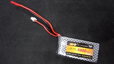 Акумулятор квадрокоптера LiPo 7.4V 70C 1000mah 2S JST 62г 70*34*13мм (16028)