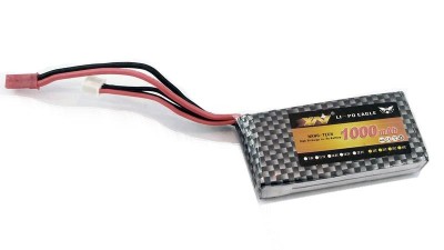 Акумулятор квадрокоптера LiPo 7.4V 70C 1000mah 2S JST 62г 70*34*13мм (16028)