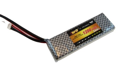 Акумулятор квадрокоптера LiPo 7.4V 45C 1200mah 2S JST 78г 100*30*12мм (16029)