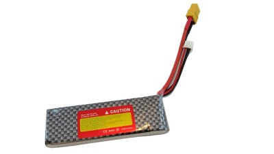 Акумулятор квадрокоптера LiPo 7.4V 45C 1200mah 2S JST 78г 100*30*12мм (16029)