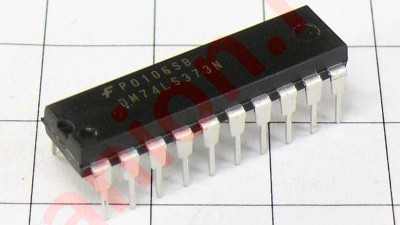 Регістр-засувка і тригер три стану на виході 8-бітний DM74LS373N PDIP-20 (16060)