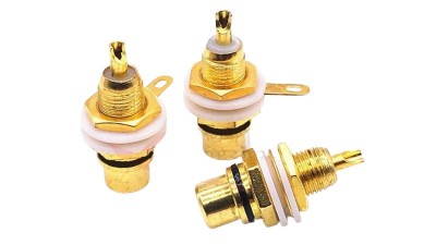 Клема RCA black чорна на приладовий блок різьба 7.5мм (16085)