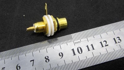 Клема RCA black чорна на приладовий блок різьба 7.5мм (16085)