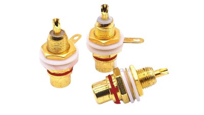 Клема RCA red червона на приладовий блок різьба 7.5мм (16086)