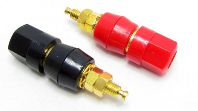 Пара клем на приладовий блок різьба 4.5мм червона і чорна (16088)