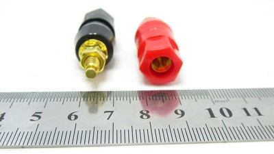 Пара клем на приладовий блок різьба 4.5мм червона і чорна (16088)