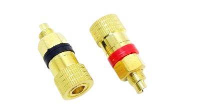 Пара клем на приладовий блок різьба 7.5мм червона і чорна (16089)