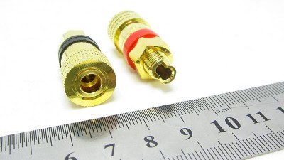 Пара клем на приладовий блок різьба 7.5мм червона і чорна (16089)