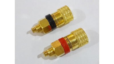 Пара клем на приладовий блок різьба 7.5мм червона і чорна (16089)