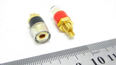 Пара клем на приладовий блок різьба 5.5мм червона і чорна (16090)