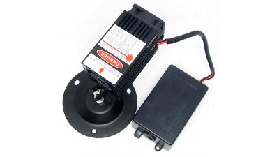 Лазерний модуль 50mW з алюмінієвою підставкою і блоком живлення 12V (16133)