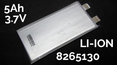 Акумулятор LiPo 82*65*130 5Ah 3.7V розряд 4A (16137)