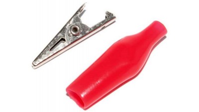 Крокодил для з'єднання в ізоляторі червоний 5А 40мм (16138)