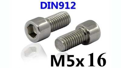 Болт метричний з шестигранною головкою DIN912 M5*16 (16139)