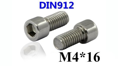 Болт метричний з шестигранною головкою сталь DIN912 M4*16 (16140)