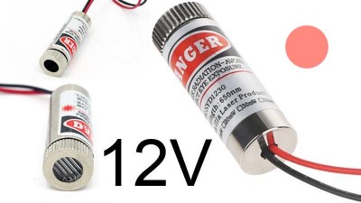 Лазерний модуль лазер 12V 5mW точка 12*35мм (16141)