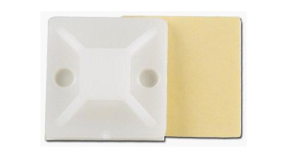 Площадка для кріплення стяжок на липучці 30*30мм бежева (16149)