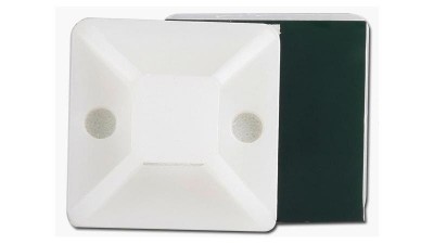 Площадка для кріплення стяжок на липучці 25*25мм біла (16152)