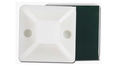 Площадка для кріплення стяжок на липучці 30*30мм біла (16153)