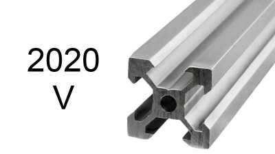 Верстатний профіль алюмінієвий анодований V-подібний 20*20мм 2020 1м ЧПУ 3D-принтер (16164)