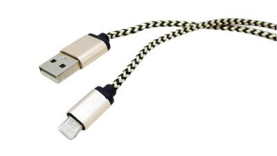 Кабель в тканинній оплітці Apple iPhone (16222)