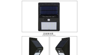 Світлодіодний світильник із сонячною панеллю і акумулятором 20*LED (16231)