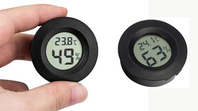 Цифровий гігрометр термометр круглий кімнатний 45мм (16265)