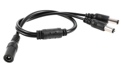Кабель перехідник для відеоспостереження DC 5.5*2.1mm 2в1 30см мама-тато (16290)