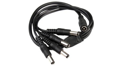 Кабель перехідник для відеоспостереження DC 5.5*2.1mm 4в1 30см мама-тато (16291)