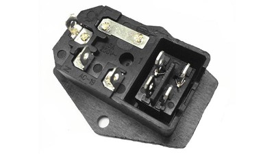 Роз'єм живлення силовий з вимикачем розетка з вимикачем 47*37мм (16302)