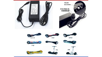 Компактний блок живлення зарядний пристрій для гіроскутера 36V 2A 112*50*33мм (16304)