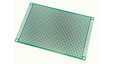 Макетна монтажна плата двостороння PCB 2.54 8*12см (16306)