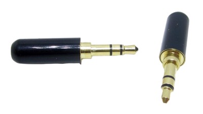 Аудіо штекер мідний позолочений стерео 3.5мм mini jack 24K (16348)