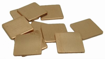 Мідна пластина радіатор 15*15мм товщина 2мм (16361)