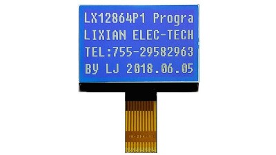 Дисплей LCD LX12864L1 LX12864P1 53*40мм синій (16371)
