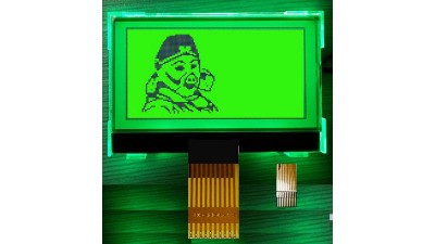 Дисплей LCD LX12864L1 LX12864P1 53*40мм зелений (16372)