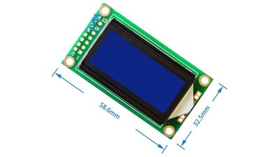 Дисплей LCD 0802 0802A синій (16375)