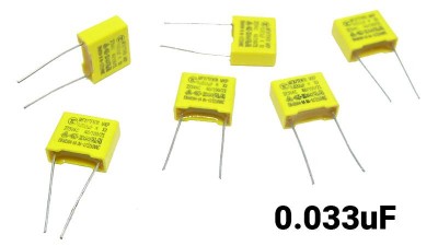 Захисний конденсатор X2 275V 333K 0.033uF 33nF 10*15мм (16376)