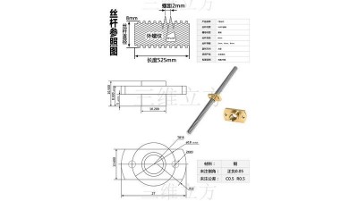 Гайка на чотиризахідний гвинт T8 крок 2мм (16390)
