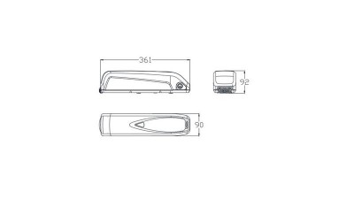 Корпус батарея для електровелосипеда Li-Ion 36V 10S 52*18650 (16419)