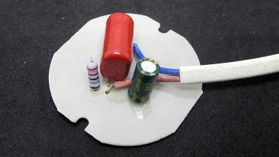 Двоколірна світлодіодна лампа LED 4W 220V 43мм (16434)