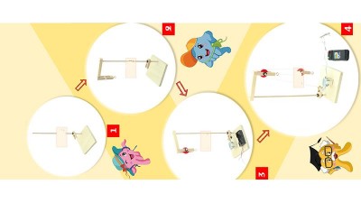 STEM-конструктор  підйомний кран з електромеханічним   приводом (16457)