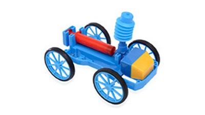 STEM-конструктор рухомий робот-машинка  з пневмодвигуном на стиснутому повітрі (16472)