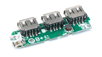 Плата павербанк Power Bank 3*USB 5V 2A (16504)